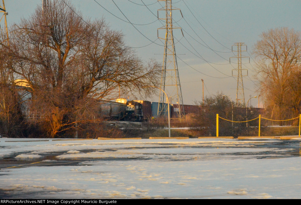 NS GP38-2 Locomotive making moves in the yard